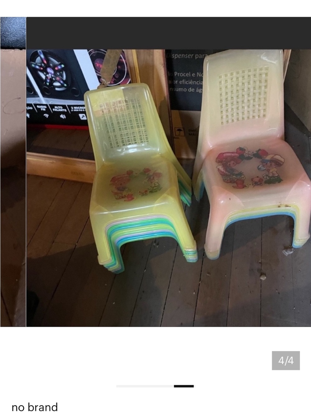 Vintage kids Stackable Kiddie Plastic Chair